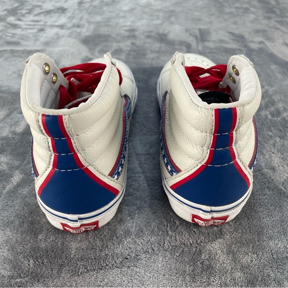 Vans women hi-Top Sneakers - White and Red size 7 - Picture 5 of 6